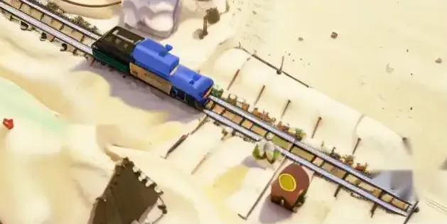 Szerszy kadr z planszy Railbound